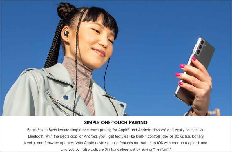 Beats Studio Buds hoạt động tốt với Android Beats Studio Buds hoạt động tốt với Android