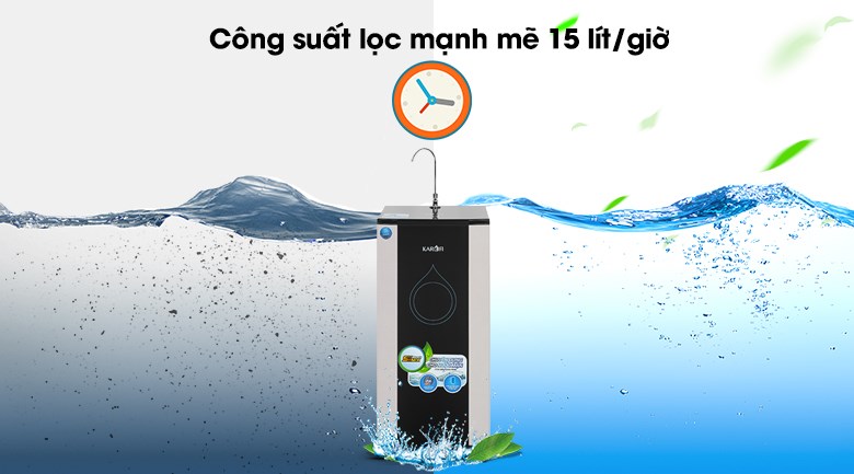 Máy lọc nước Karofi có công suất lọc mạnh mẽ