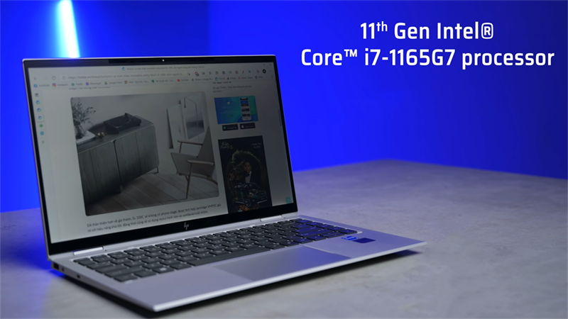 HP EliteBook X360 1040 G8 được trang bị chip Intel Core i7 thế hệ thứ 11. (Nguồn: Engadget). HP EliteBook X360 1040 G8 được trang bị chip Intel Core i7 thế hệ thứ 11. (Nguồn: Engadget).