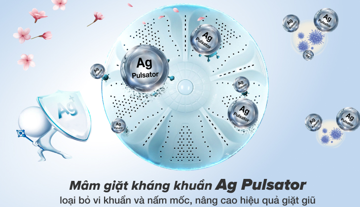 Mâm giặt Ag Pulsator kháng khuẩn cực mạnh Mâm giặt Ag Pulsator kháng khuẩn cực mạnh