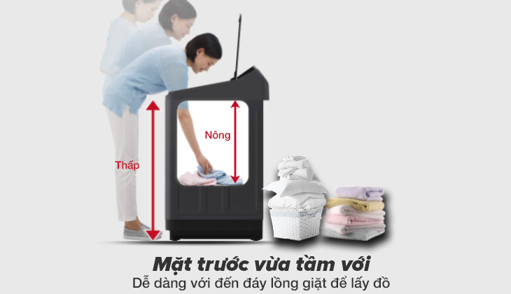 Mặt trước vừa tầm với, dễ dàng thuận tiện khi lấy đồ Mặt trước vừa tầm với, dễ dàng thuận tiện khi lấy đồ