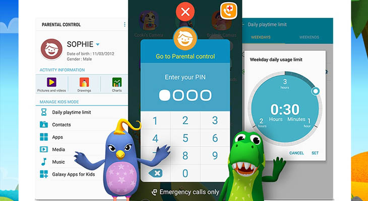 Chế độ trẻ em (Samsung Kids) trên điện thoại, tablet Samsung > Bảo mật an toàn, kiểm soát chế độ dễ dàng