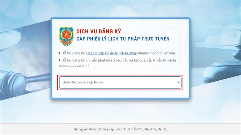 Cách cấp phiếu lý lịch tư pháp trực tuyến-1 Cách cấp phiếu lý lịch tư pháp trực tuyến-1