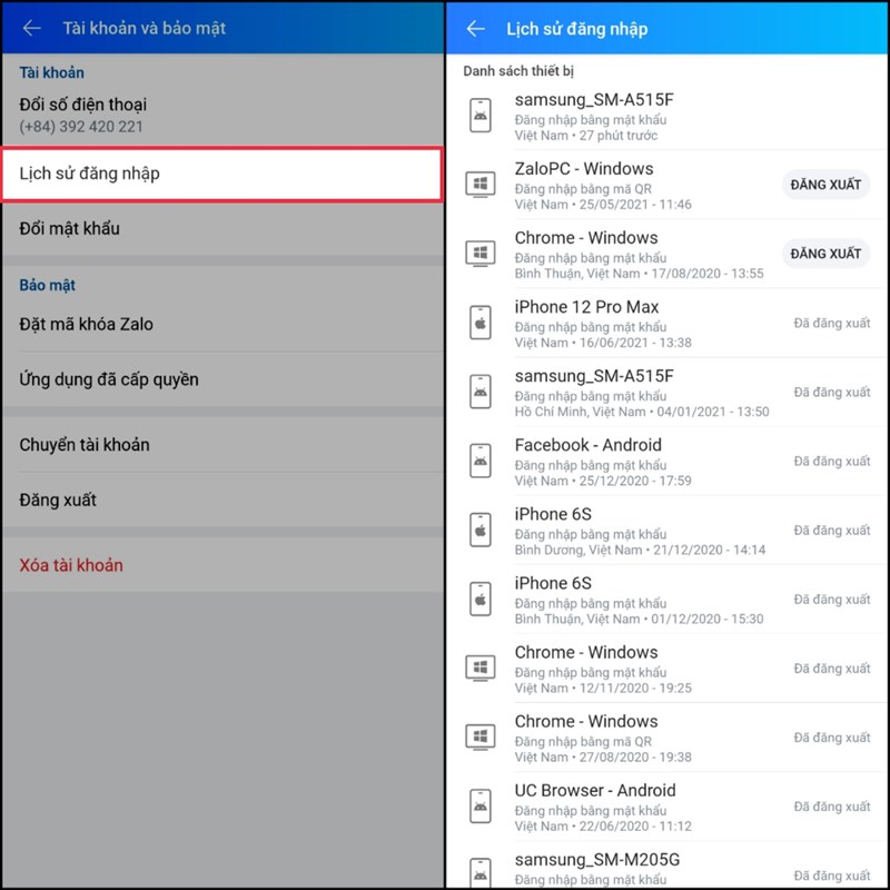 Cách xem lịch sử đăng nhập Zalo và đăng xuất tài khoản Zalo từ xa siêu dễ dàng