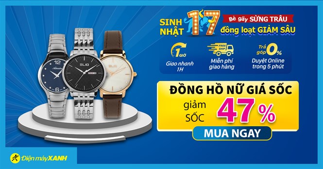 10 mẫu đồng hồ Nữ giảm SỐC 47%, giảm sốc hơn nửa, giá rẻ như cho, mua ngay!
