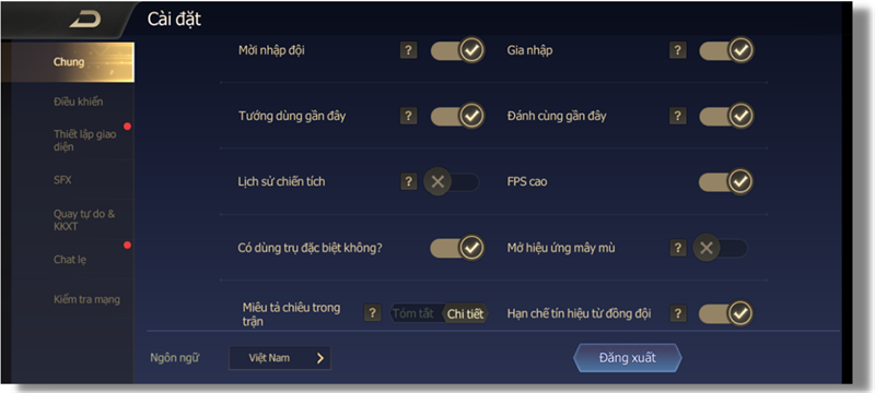 Thiết lập đồ họa trong Liên Quân Mobile mà... Thiết lập đồ họa trong Liên Quân Mobile mà...