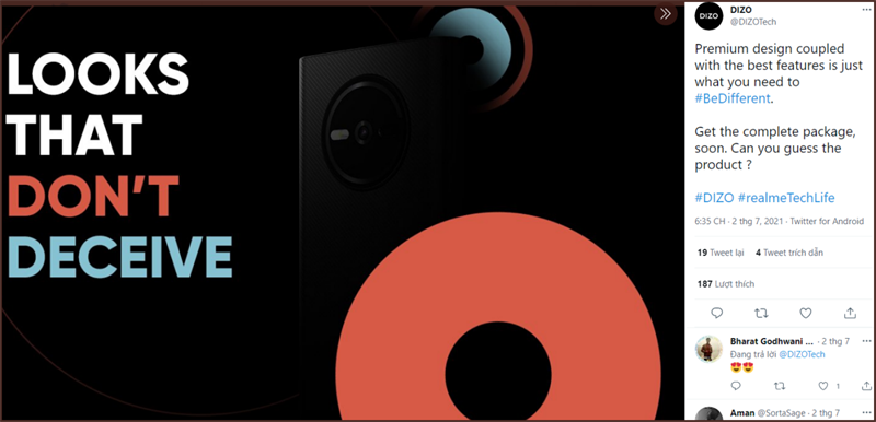 Thương hiệu phụ Dizo của Realme tung teaser sắp ra mắt điện thoại phổ thông