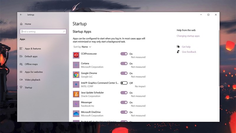 tăng tốc Windows 10