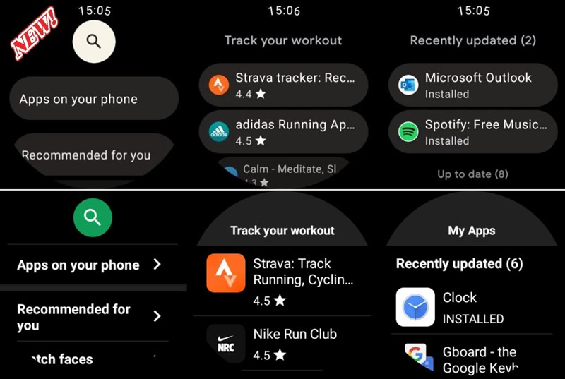 Play Store cho Wear OS được cải tiến thiết kế