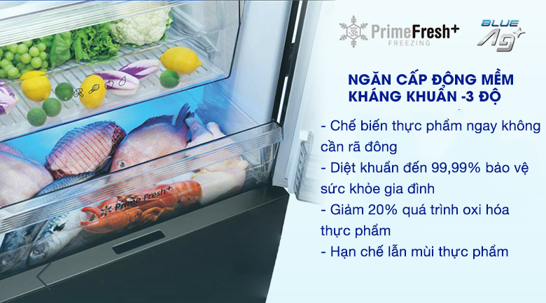 Ngăn đông mềm thế hệ mới Frime Fresh+ diệt khuẩn