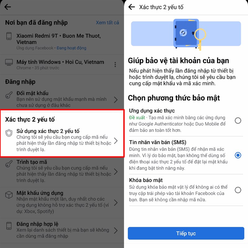 Bảo mật 2 lớp Facebook: Bạn có quan tâm đến bảo mật tài khoản Facebook của mình? Hãy trải nghiệm tính năng bảo mật 2 lớp của Facebook và tránh được các tình huống mất mật khẩu hay bị tấn công từ hacker. Đặt lớp bảo mật này bằng cách xác nhận đăng nhập bằng cả mật khẩu và mã xác thực để đảm bảo tài khoản của bạn luôn an toàn.