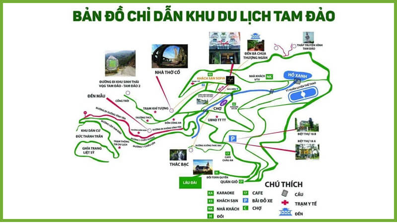 Bản đồ du lịch Tam Đảo