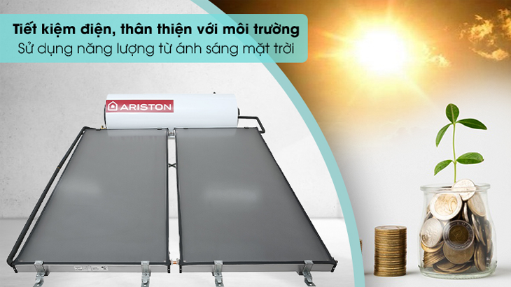 Máy năng lượng mặt trời tấm phẳng Ariston Kairos, sản phẩm cao cấp đến từ Ý > Máy năng lượng mặt trời tấm phẳng Ariston tiết kiệm điện và thân thiện với môi trường