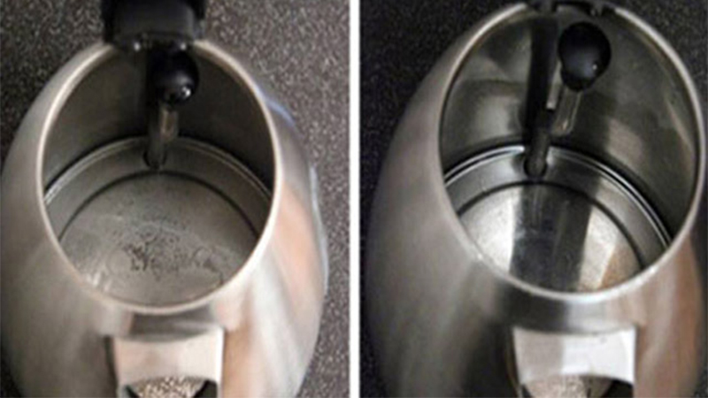 Sử dụng giấm để vệ sinh lại bình đun nước