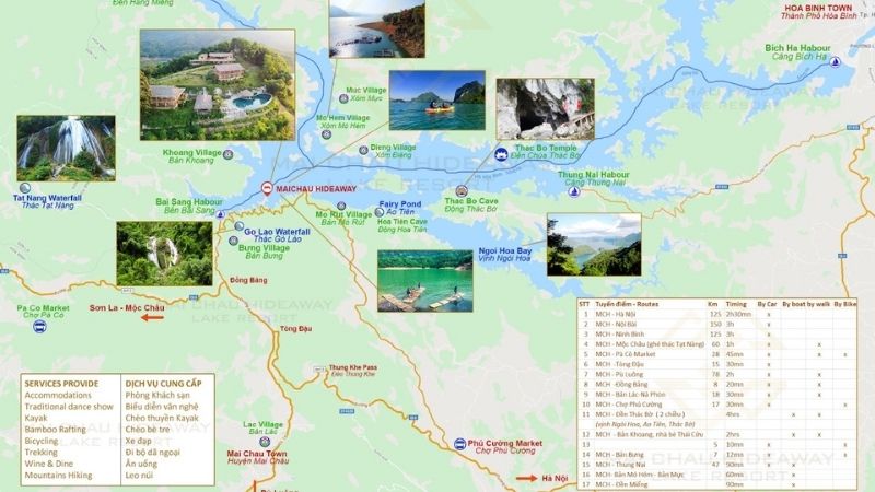 Bản đồ du lịch Mai Châu