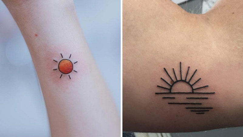 Tattooing the sun is a way to show respect for the god of the Earth element.  The image of the sun will bring luck and strength to the tattooed person, helping them overcome difficulties and succeed in life.  If you are an Earth person, quickly choose the most beautiful sun tattoo for yourself!