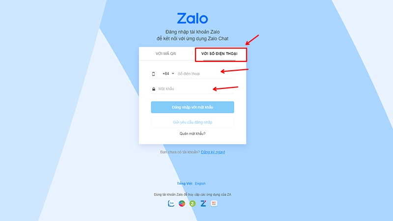 Đăng nhập Zalo Web trên máy tính