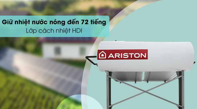 Máy nước nóng năng lượng mặt trời tấm phẳng Ariston giữ nóng lên đến 72 tiếng