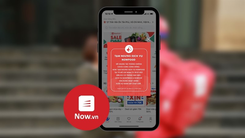 Now thông báo ngừng dịch vụ giao đồ ăn tại TP.HCM Now thông báo ngừng dịch vụ giao đồ ăn tại TP.HCM