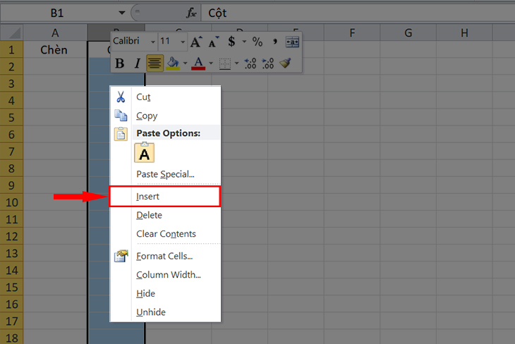 Cách Chèn Thêm Cột Trong Excel Cực Nhanh, Đơn Giản Dễ Hiểu