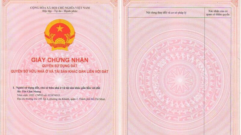 Giấy chứng nhận quyền sử dụng đất