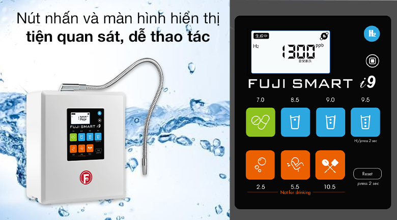 Fuji Smart i9 sử dụng bảng điều khiển nút nhấn dễ thao tác