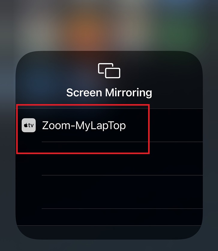 Chọn thiết bị đang sử dụng zoom