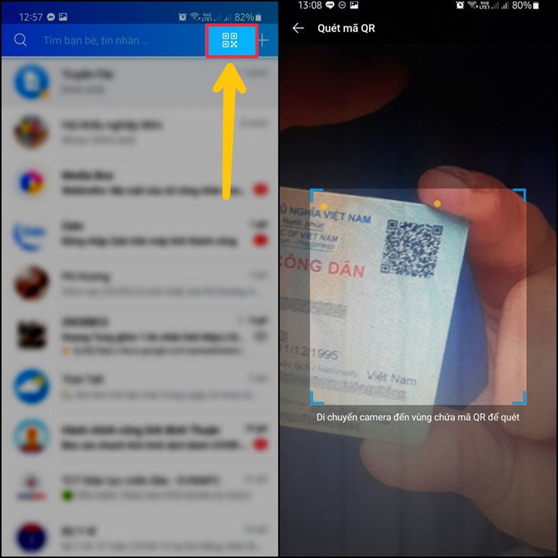 Quẻ QR trên Zalo