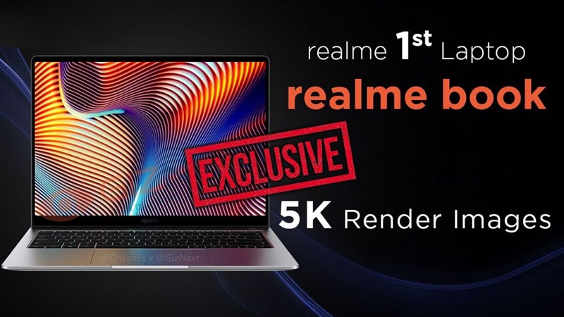 Realme Book lộ ảnh render và video 360 độ: Dùng CPU Intel Core-i5 thế hệ thứ 11, giá từ 12.4 triệu đồng