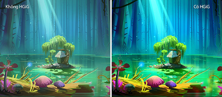 Chế độ HGiG điều chỉnh đồ họa thành đúng chuẩn HDR nhưng vẫn phù hợp với thông số và hiệu suất trên chiếc TV