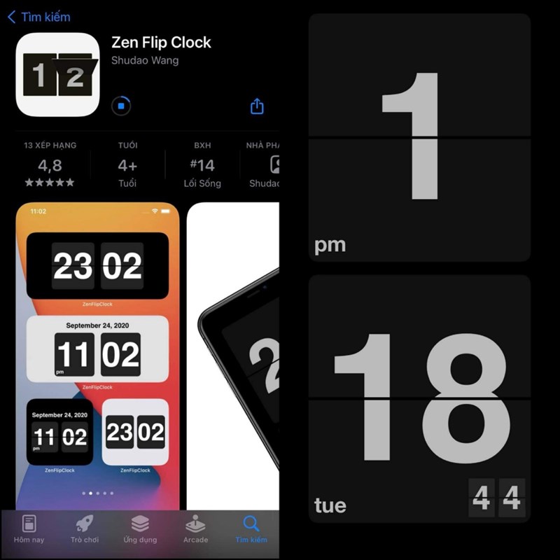Cách cài đồng hồ lật cho iPhone hiển thị cả lịch siêu đẹp