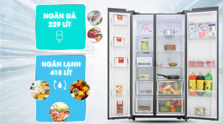 Tủ lạnh Samsung Inverter 647 lít RS62R50014G/SV Tủ lạnh Samsung Inverter 647 lít RS62R50014G/SV