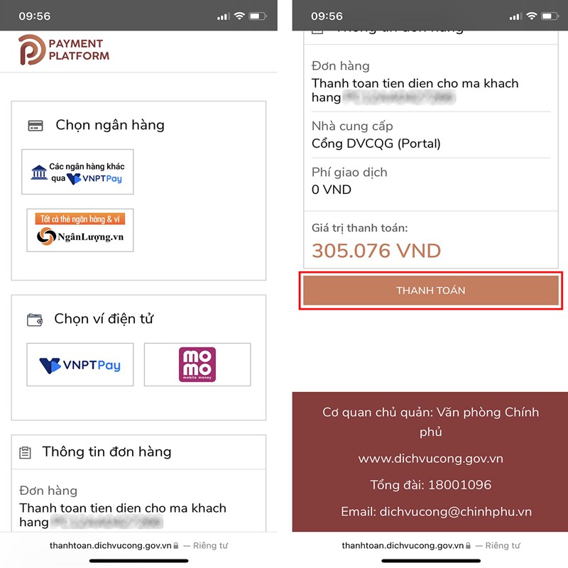 Cách thanh toán tiền điện trên Cổng Dịch Vụ Công Quốc Gia-4