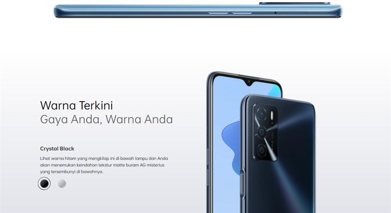 OPPO A16 màu Crystal Black OPPO A16 màu Crystal Black