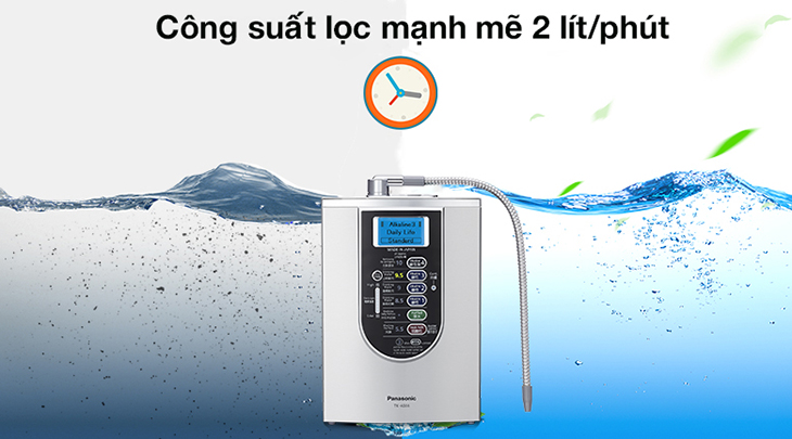máy lọc nước panasonic công suất lọc lên đến 2 lít/phút