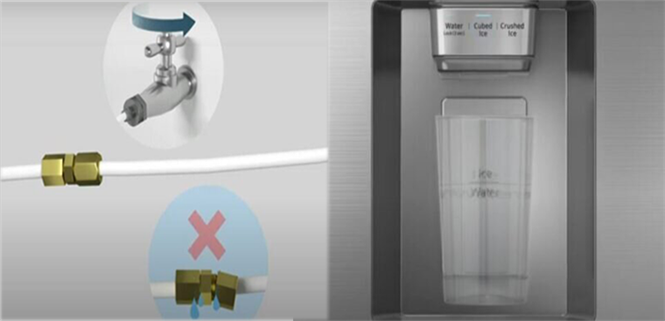 Cách lắp đặt vòi lấy nước của tủ lạnh side by side Samsung