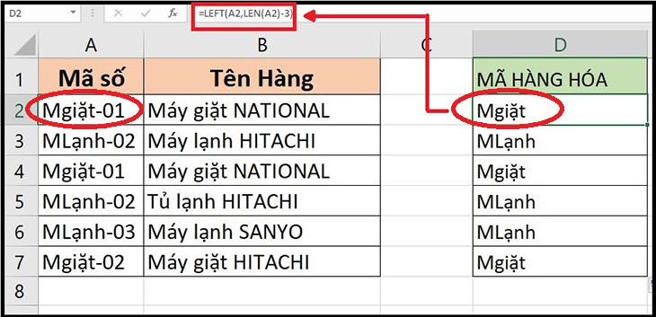 Left trong Excel là gì - Tìm hiểu chi tiết về hàm Left và cách sử dụng