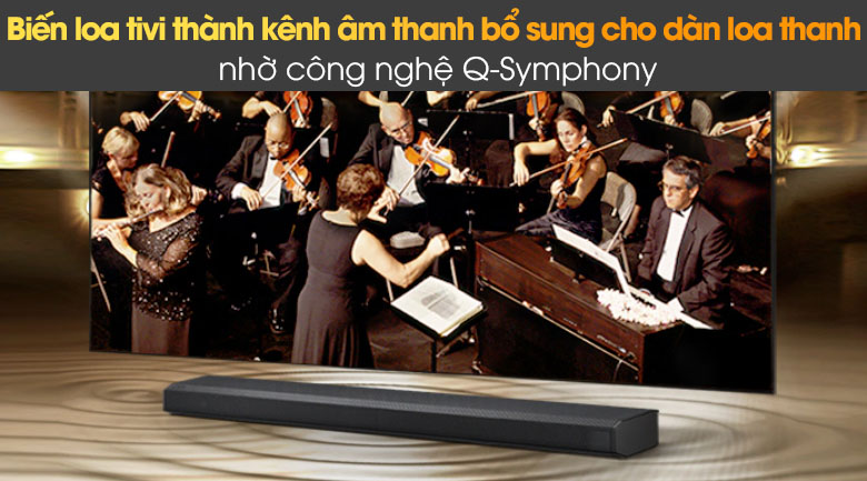 Q-Symphony biến loa tivi thành kênh âm thanh bổ sung cho dàn loa thanh