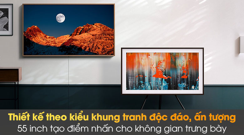 Tivi Samsung The Frame 55LS03A sở hữu thiết kế khung tranh độc đáo và ấn tượng