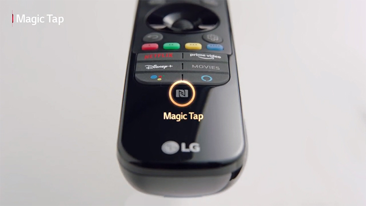 Remote NFC với chức năng Magic Tap trên tivi LG