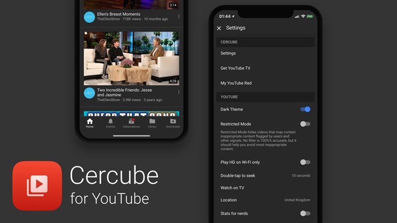 cài đặt Cercube for YouTube trên iPhone