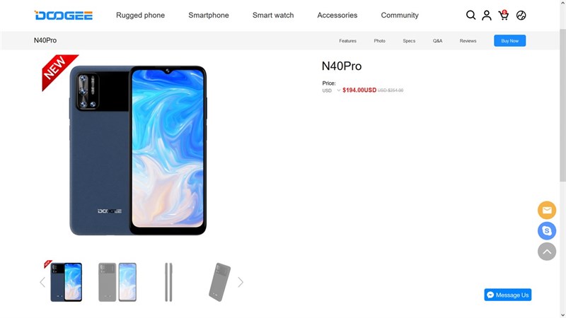 Giá bán của Doogee N4 Pro khoảng 5.8 triệu đồng. Nguồn: Doogee. Giá bán của Doogee N4 Pro khoảng 5.8 triệu đồng. Nguồn: Doogee.