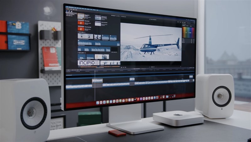 Mac Mini M1 (2020) hoàn toàn có thể xử lý được các tác vụ nặng về đồ họa như edit video. Nguồn: Justin Tse.