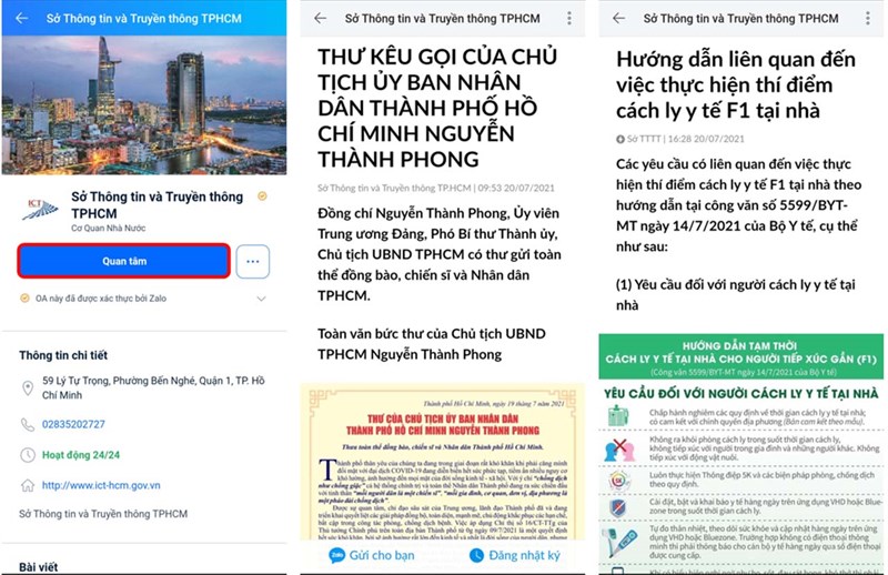 TP.HCM và nhiều nơi thí điểm cách ly F1 tại nhà, hướng dẫn qua Zalo