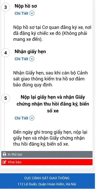 Cách đăng kí thu hồi giấy chứng nhận đăng ký xe, biển số xe trực tuyến Cách đăng kí thu hồi giấy chứng nhận đăng ký xe, biển số xe trực tuyến