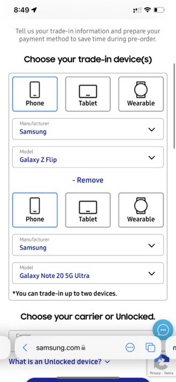 Samsung cho phép trao đổi nhiều thiết bị cũ để lấy chiếc smartphone màn hình gập Galaxy Z Fold 3 hoặc Galaxy Z Flip 3