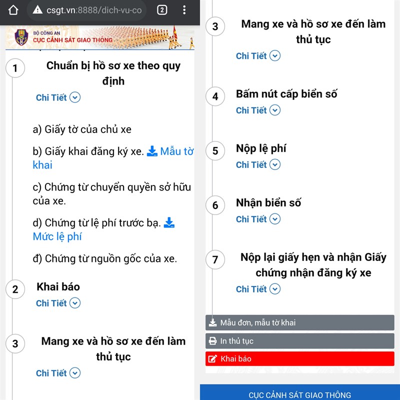 Cách đăng ký, cấp biển số xe lần đầu trực tuyến