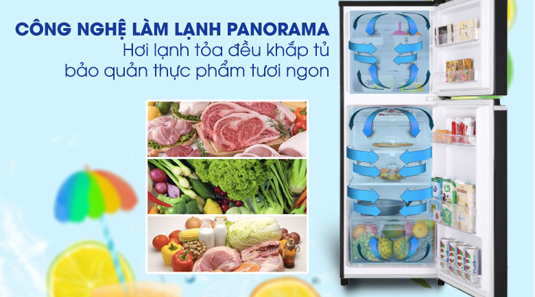 Tủ làm lạnh nhanh và thổi đều khắp tủ nhờ công nghệ độc quyền Panorama