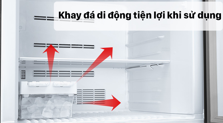 Tủ lạnh Panasonic ngăn đá trên có khay đá di động tiện lợi