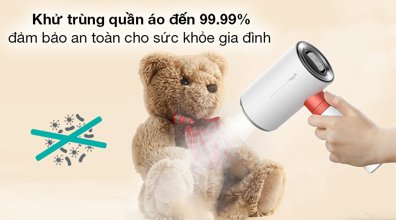 Bàn ủi Deerma của nước nào? Có tốt không? Có nên mua không? > Bàn ủi bảo vệ sức khỏe với khả năng khử trùng đến 99,99%